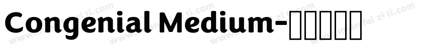 Congenial Medium字体转换
